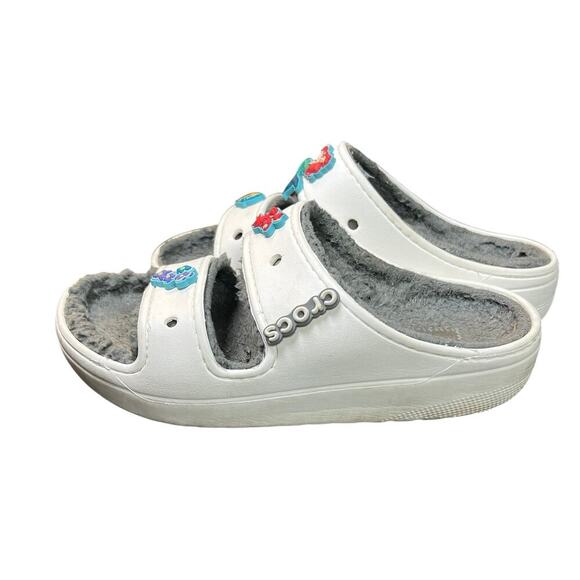 CROCS Shoes - Crocs Baya Platform Sandal Unisex Women's 9 Men's 7 White Gray Slides